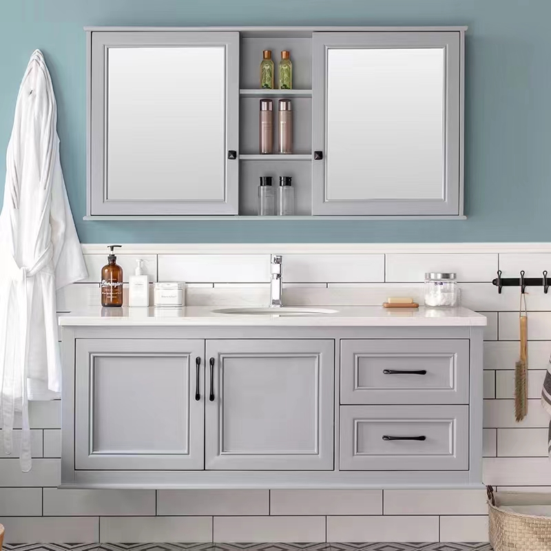 wood polished Quartz Vanity Top for vessel sinks