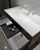 Bright Pebble Painted Quartz Vanity Top for Vessel Sinks