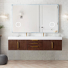 YAA Solid Surface Black White Marble Pattern Vanity Top Integrated Bathroom Sink Cabinet Vanities Top