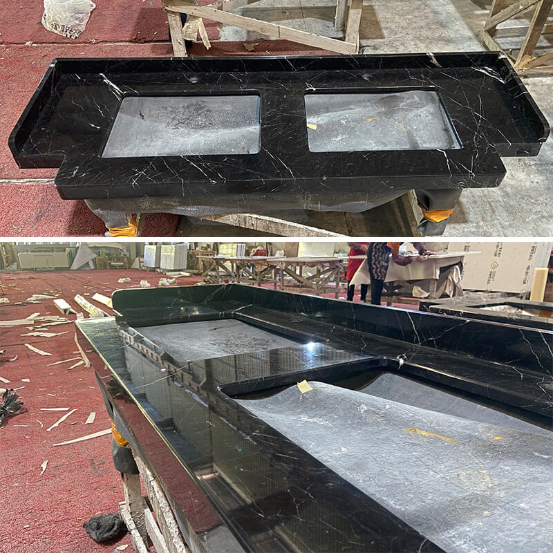 New Design of Three Kinds of Black Marble Vanity Tops4