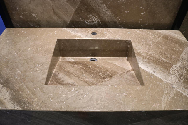 square all in one Vanity Top for hotel bathroom