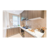 Artificial Calacatta Solid Surface for Kitchen Counter White Quartz Stone