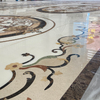 Luxury Hotel Lobby Waterjet Marble Medallion Square Marble Inlay Medallion Floor Tiles for Villa