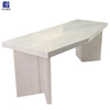 White Natural Marble Modern Integrated Kitchen Dining Table