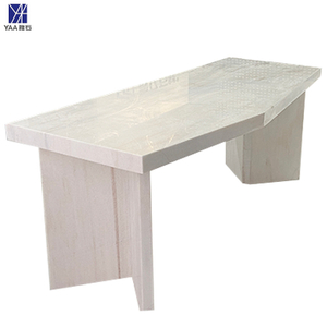 White Natural Marble Modern Integrated Kitchen Dining Table