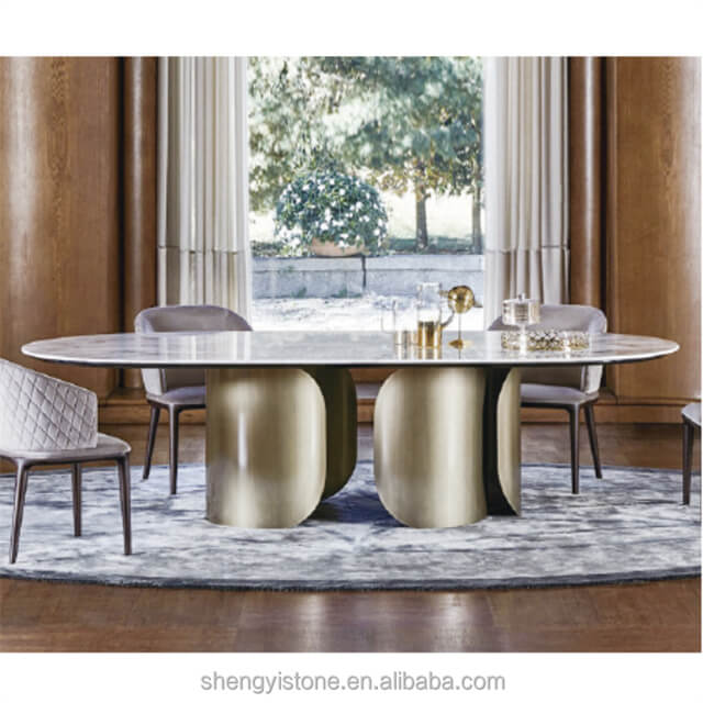 Customized Resin Polished Restaurant Dining Table Top