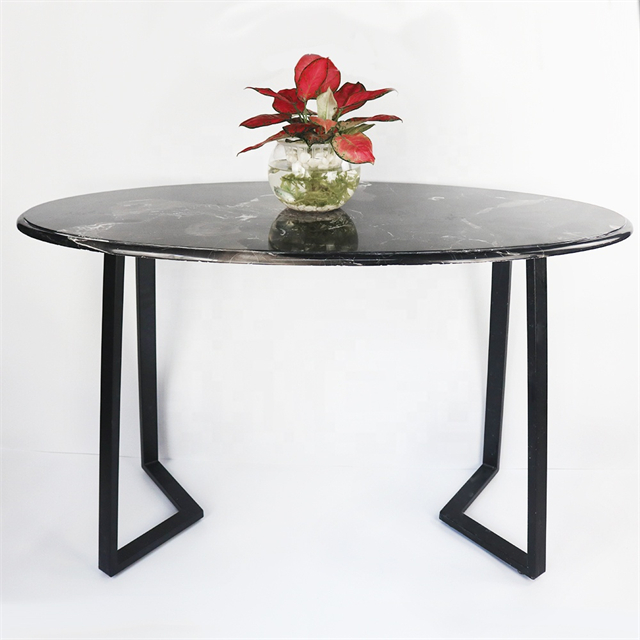 Black Marble Stone Dining Table Countertop YT009