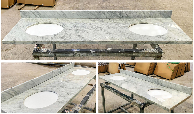 wood polished Marble Vanity Top for Kitchen