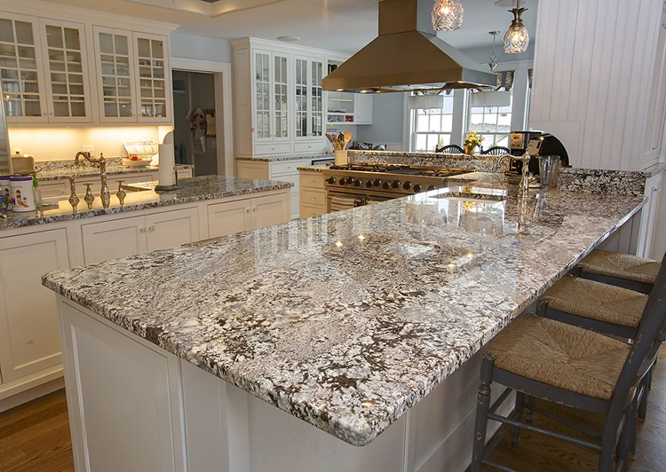 wood double bowl Marble Vanity Top for Kitchen