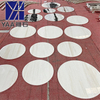 Modern Light Luxury White Stitching Natural Marble Round Dining Table