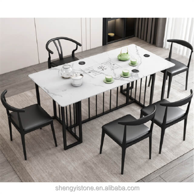 Customized Resin Polished Restaurant Dining Table Top