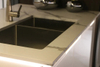 coastal sand undermount Granite Vanity Top for vessel sink