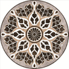 Custom Size Entrance Floor Waterjet Marble Medallion Pattern Design Tile