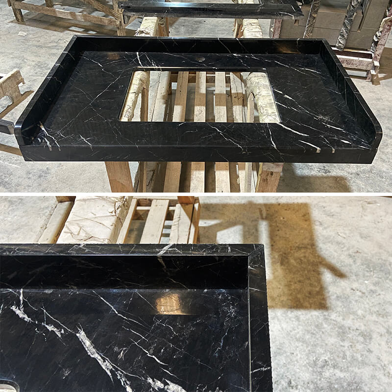 New Design of Three Kinds of Black Marble Vanity Tops5