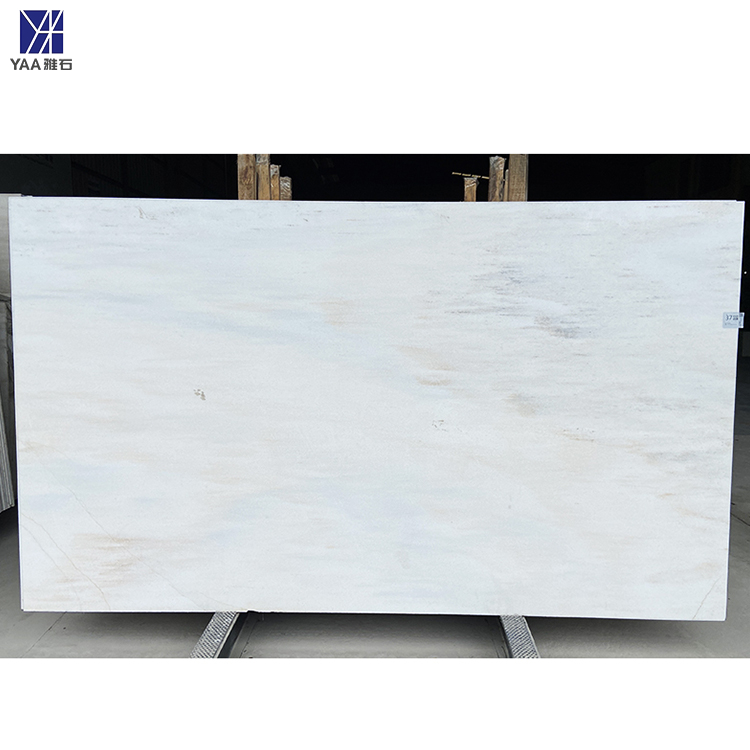 White Natural Marble Modern Integrated Kitchen Dining Table