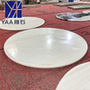 Modern Light Luxury White Stitching Natural Marble Round Dining Table