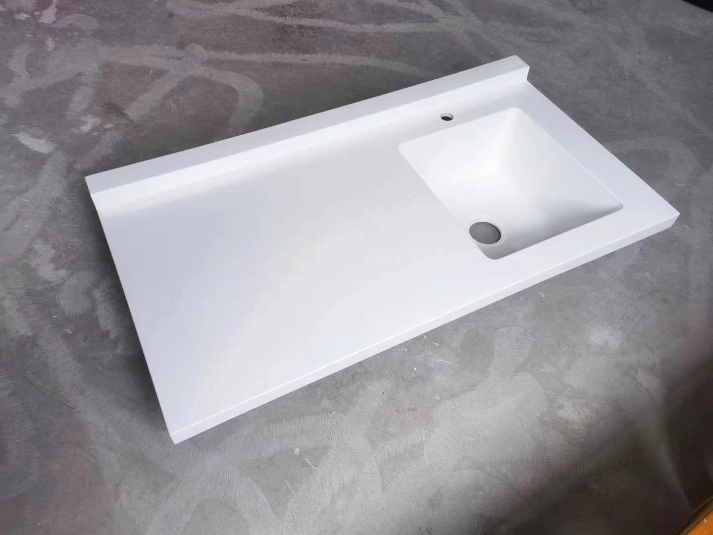 sintered stone polished Marble Vanity Top for vessel sink