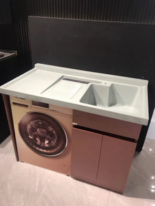 Bathroom Resin Marble Vanity Top with Square Sink