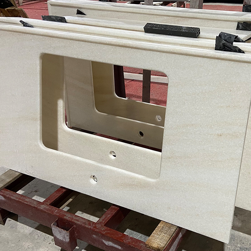 rectangle all in one Vanity Top for hotel bathroom