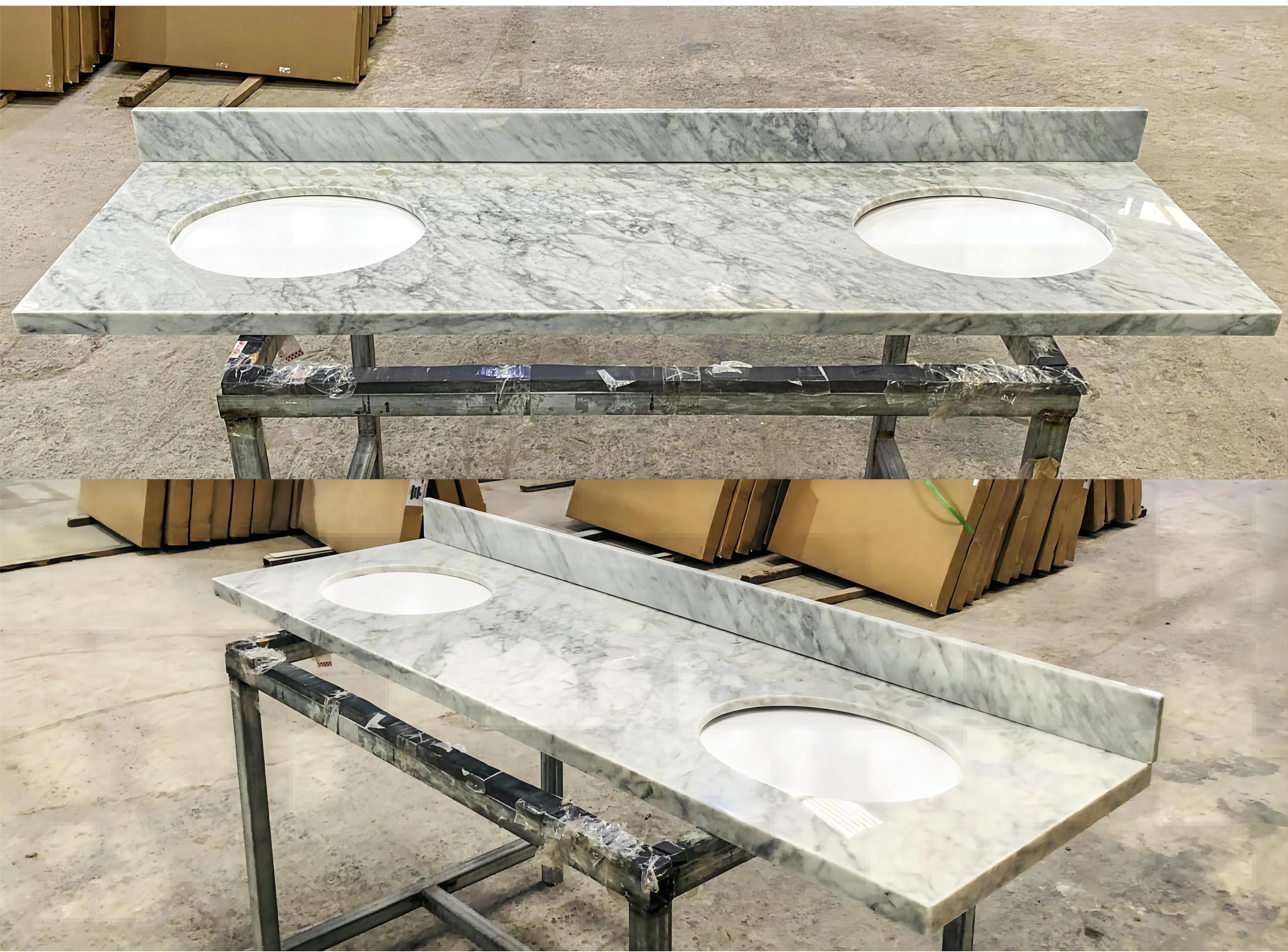 wood polished Marble Vanity Top for Kitchen