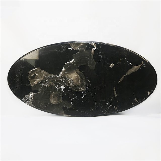 Black Marble Stone Dining Table Countertop YT009