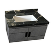 Aitificial Black Double Sink Granite Vanity Top For Kitchen